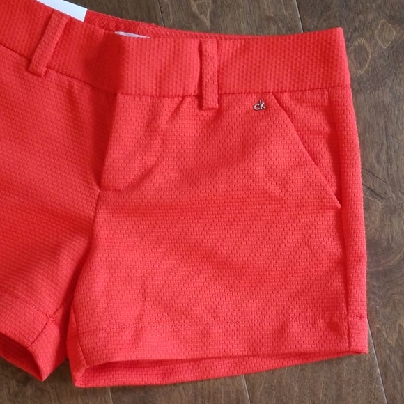 NWT Calvin Klein Orange/Red Short Sz 2 - Picture 2 of 8